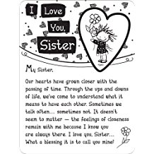 I Love You Sister Miniature Easel-Back Print with Magnet (MIN475) - Blue Mountain Arts